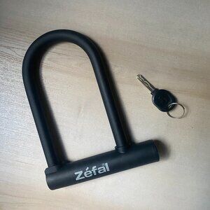 Zefal Black U Lock with key bicycle lock cycling accessory heavy duty